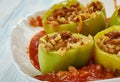 Filfil Mahshi - Stuffed Peppers Royalty Free Stock Photo