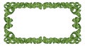 Filigree Heraldry Leaf Pattern Floral Border Frame