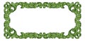 Filigree Heraldry Leaf Pattern Floral Border Frame