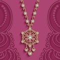 Vintage jewelry necklace in ethnic style Royalty Free Stock Photo