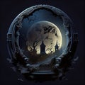 Filigree Moon over the Desolate Graveyard - A Sombre Masterpiece Made with Generative AI