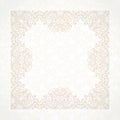 Filigree vector frame in Victorian style. Royalty Free Stock Photo