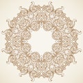 Filigree vector frame in Victorian style. Royalty Free Stock Photo