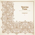 Filigree vector frame in Victorian style.
