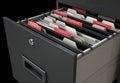 Filing Cabinet Drawer Open Confidential Royalty Free Stock Photo