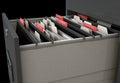 Filing Cabinet Drawer Open Confidential Royalty Free Stock Photo