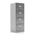 Filing cabinet isolated on white background. 3d illustration Royalty Free Stock Photo