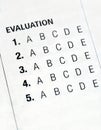 Filing the evaluation form