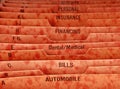Filing Folder for Bills Royalty Free Stock Photo