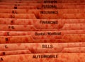 Filing folders for bills Royalty Free Stock Photo