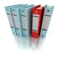 Filing and organizing information blue Royalty Free Stock Photo