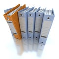 Filing and organizing information blue Royalty Free Stock Photo
