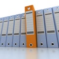 Filing and organizing information blue Royalty Free Stock Photo