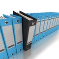 Filing and organizing information blue Royalty Free Stock Photo