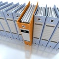 Filing and organizing information blue Royalty Free Stock Photo