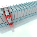 Filing and organizing information blue Royalty Free Stock Photo
