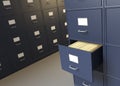 Filing room and cabinets for archives Royalty Free Stock Photo