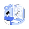 Filing the taxes abstract concept vector illustration. Royalty Free Stock Photo