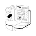 Filing the taxes abstract concept vector illustration. Royalty Free Stock Photo