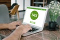 Filing taxes online Royalty Free Stock Photo