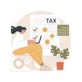Filing taxes by yourself abstract concept vector illustration. Royalty Free Stock Photo