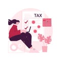 Filing taxes by yourself abstract concept vector illustration. Royalty Free Stock Photo