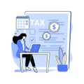 Filing taxes by yourself abstract concept vector illustration. Royalty Free Stock Photo