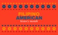 Filipino American History Month. Happy holiday, celebrate in October. Filipinos and United States flag. Vector poster