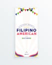 Filipino American History Month - October - social media story template with the text and colorful decorative flags