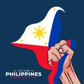 Filipino Araw ng Kalayaan (Translate: Philippine Independence Day). Happy national holiday. Celebrated annually on June 12 in