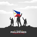 Filipino Araw ng Kalayaan (Translate: Philippine Independence Day). Happy national holiday. Celebrated annually on June 12 in