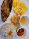 Filipino Breakfast: Scrambled Egg and Bangus Fish