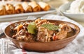 Filipino chicken adobo in bowl