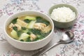 Filipino cuisine, chicken green papaya moringa soup