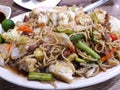 Filipino dish, pancit canton, inspired by Chinese cuisine. Royalty Free Stock Photo