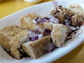 Filipino food, tokwa`t baboy, is a dish made from fried solid soya and fried pork mixed with onions, soy sauce and vinegar. Royalty Free Stock Photo