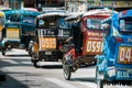 Filipino Tricycles Caught Up In a Traffic