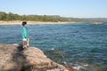 Filipino Woman Hiking at Katherine Cove Royalty Free Stock Photo