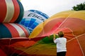Fill hot air in balloon Royalty Free Stock Photo