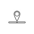 Fill, location, map icon. Simple thin line, outline vector of location icons for ui and ux, website or mobile application Royalty Free Stock Photo