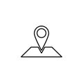 Fill, location, map icon. Simple thin line, outline vector of location icons for ui and ux, website or mobile application Royalty Free Stock Photo