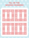Fill in the missing numbers. Royalty Free Stock Photo