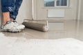 Fill screed floor repair and furnish Royalty Free Stock Photo