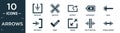 filled arrows icon set. contain flat enter up, multiply, extract, backspace, back, exit right, right, resize, split vertical,