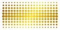 Filled Circle Golden Halftone Pattern