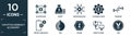 filled cryptocurrency economy icon set. contain flat blockchain, asset, decentralized, economy gear, random, fintech industry, tor