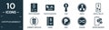 filled cryptocurrency icon set. contain flat crypto records, crypto hash rate, loss, ripple, digital wallet, currency circulate, Royalty Free Stock Photo