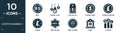 filled cryptocurrency icon set. contain flat real, money flow, dollar tag, casino chips, pound sterling, pound, best seller, peer