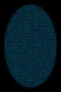 Filled Ellipse Composition Icon of Halftone Bubbles