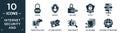 filled internet security and icon set. contain flat locked, privacy, pin code, https, sql, computing cloud, cit card security,